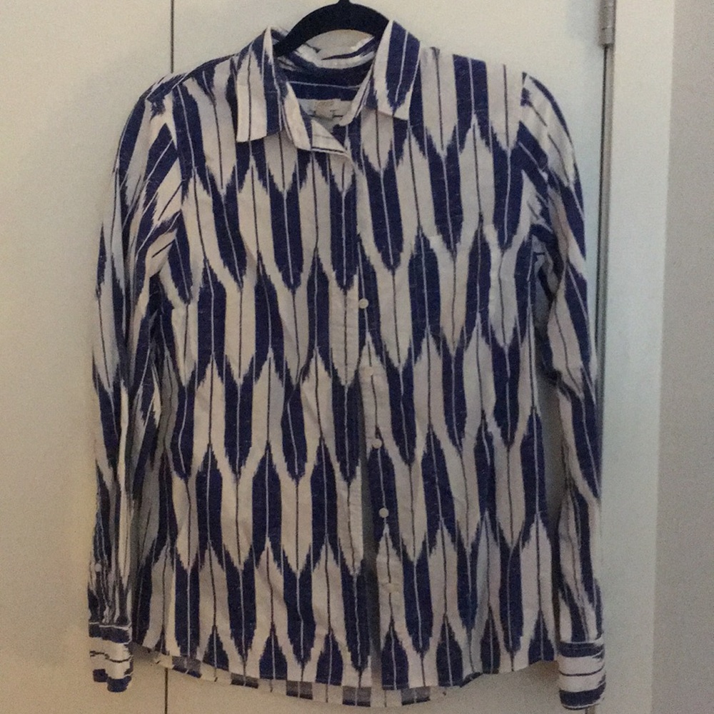 J. Crew Aztec Print Button Down